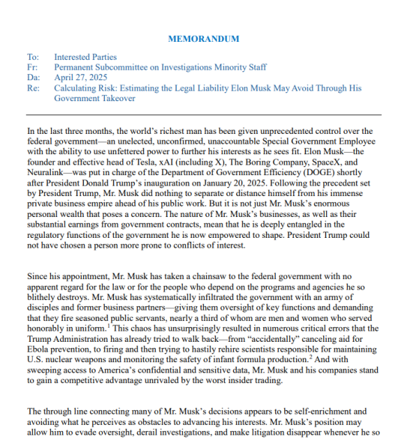 智慧优配 美参议院民主党人报告：马斯克以权谋私 涉嫌规避超20亿美元罚款